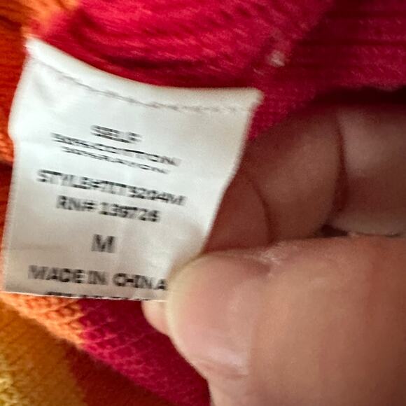 Honey Punch Cardigan Sweater Womens MEDIUM Open Front Rainbow Pride Twee Kidcore - Picture 9 of 10